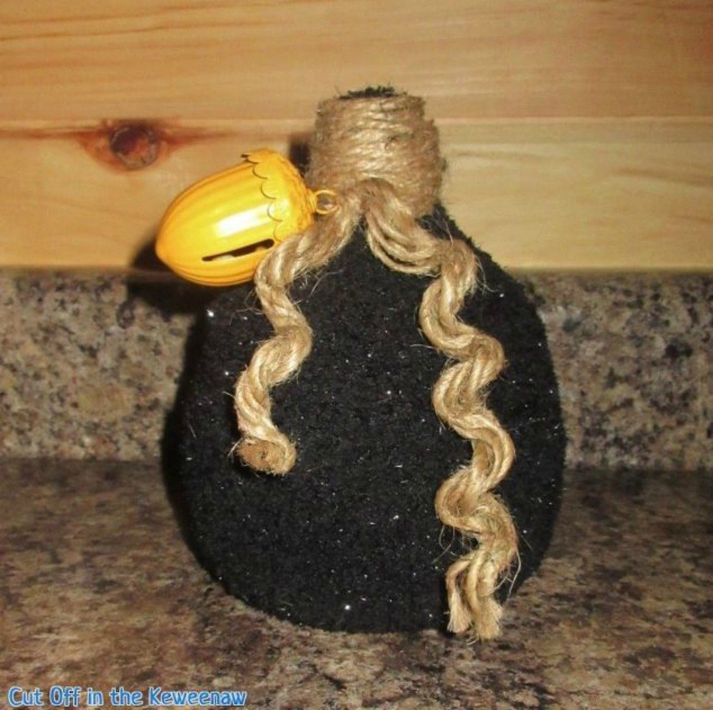 s save your socks for these 16 cute ideas, Wrap them around glass as pumpkins