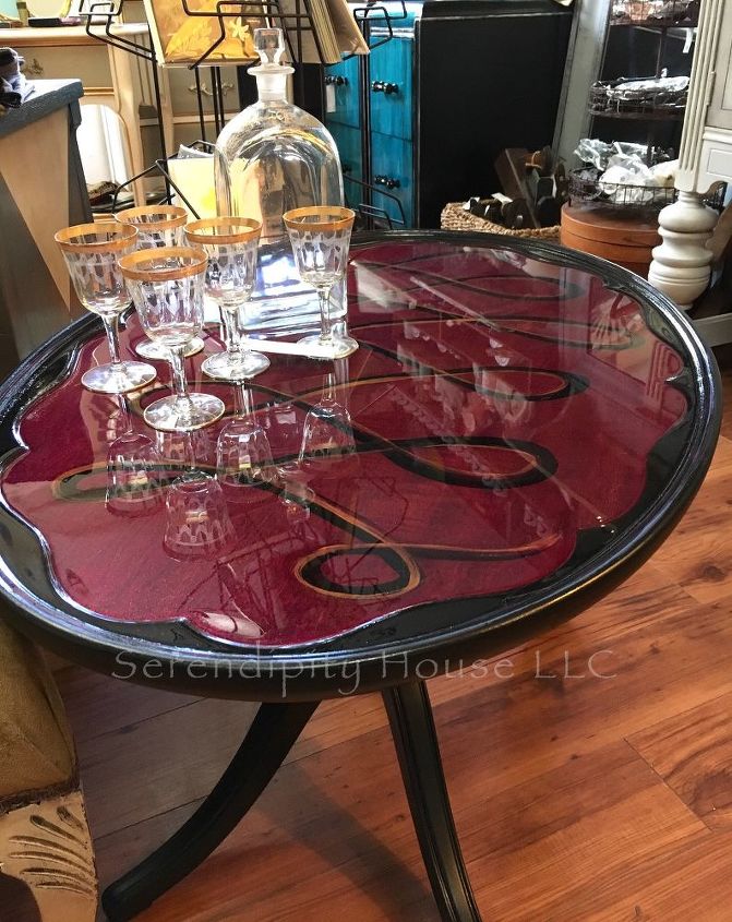 sparkling spit coffee tanle, painted furniture