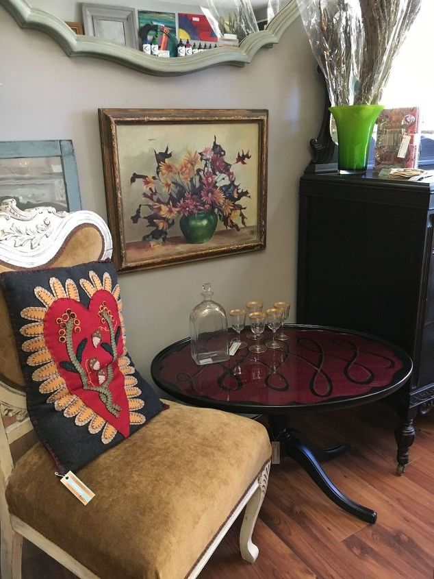 sparkling spit coffee tanle, painted furniture