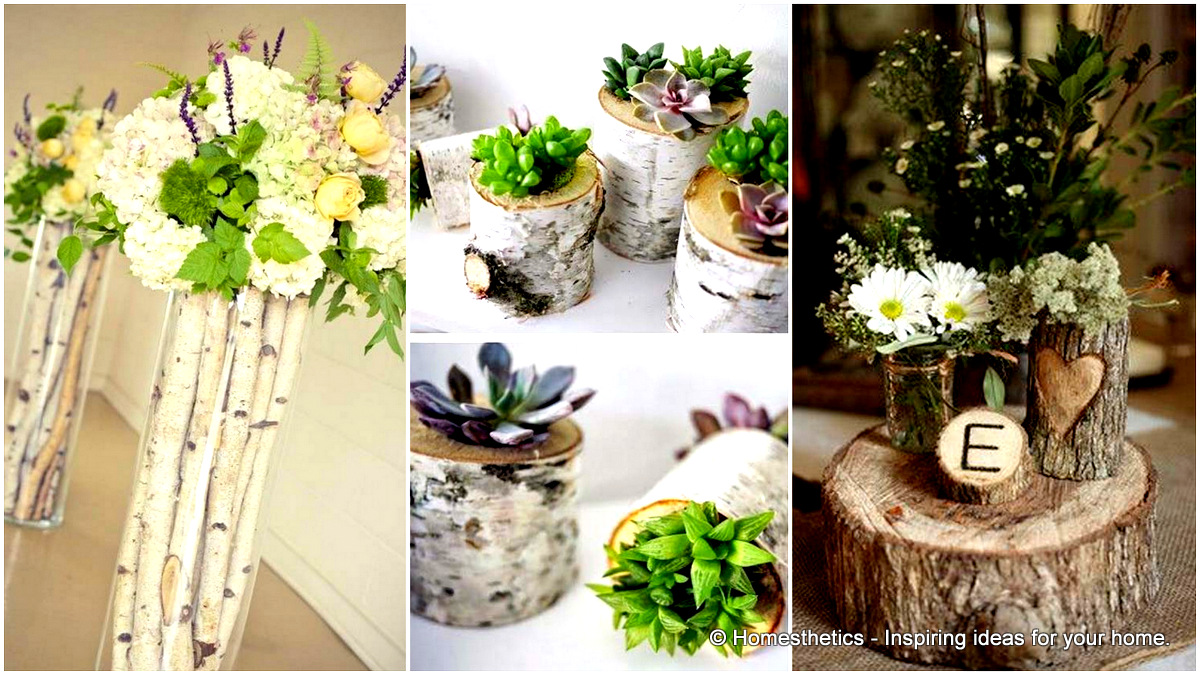 1-24 Beautiful Decorative Wooden Stump Vases Crafts For Your Household